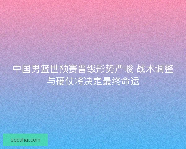 中国男篮世预赛晋级形势严峻 战术调整与硬仗将决定最终命运